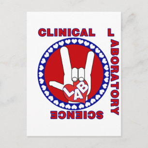 LABOR LIEBE ASL - LABORWISSENSCHAFTLER POSTKARTE