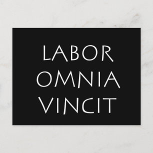 Labor omnia vincit postkarte