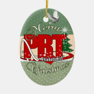 LABOR PBT WEIHNACHTENPHLEBOTOMIST KERAMIK ORNAMENT