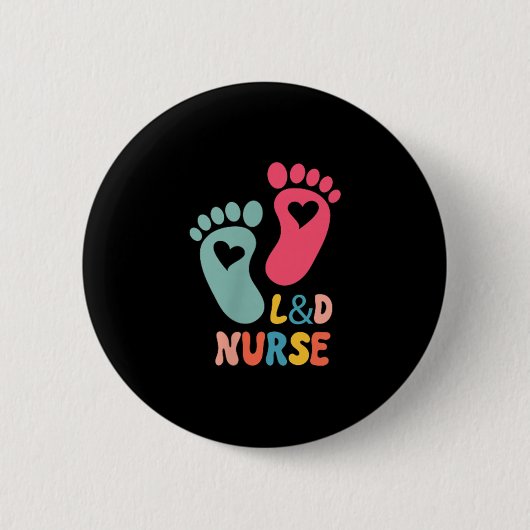 Labor- und Entbindungskrankenschwester-Shirt L& Button (Vorderseite)