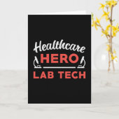 Laborassistent Healthcare Hero Labrador Tech Karte (Gelbe Blume)