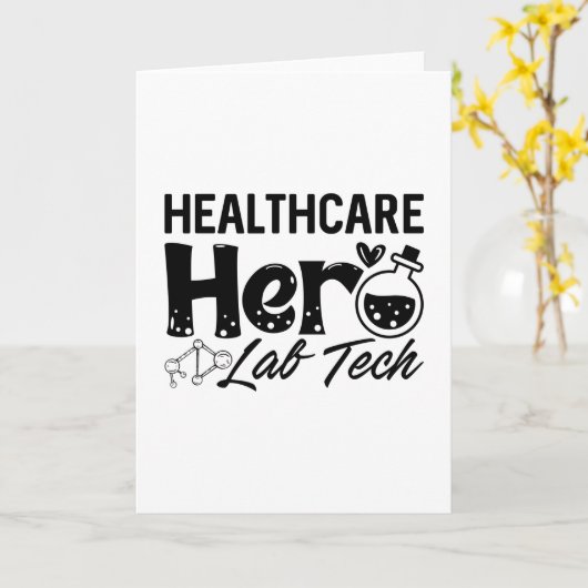 Laborassistent Healthcare Hero Labrador Tech Karte (Gelbe Blume)