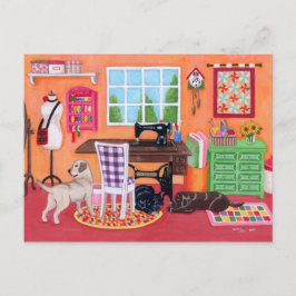 Laboratorien im Nähraum der Mama Postkarte