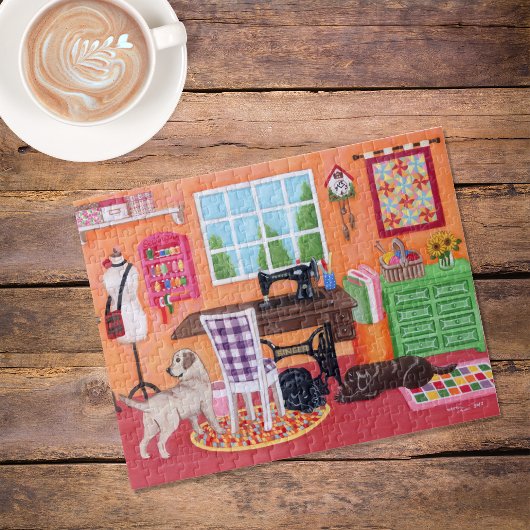 Laboratorien im Nähraum der Mama Puzzle