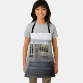 Laboratorien Welpe auf Treppen, Kinder Volldruckdr Schürze (Insitu)