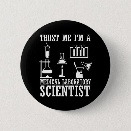 Laboratorium für lustige medizinische Labrador Button (Vorderseite)