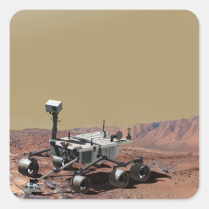 Laboratorium für Mars Quadratischer Aufkleber