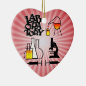 LABORATORY 4 SQUARE LOGO CHRISTMAS HERZORNAMENT KERAMIK ORNAMENT (Rechts)