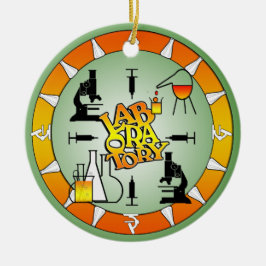 LABORATORY 4 SQUARE LOGO KERAMIKORNAMENT