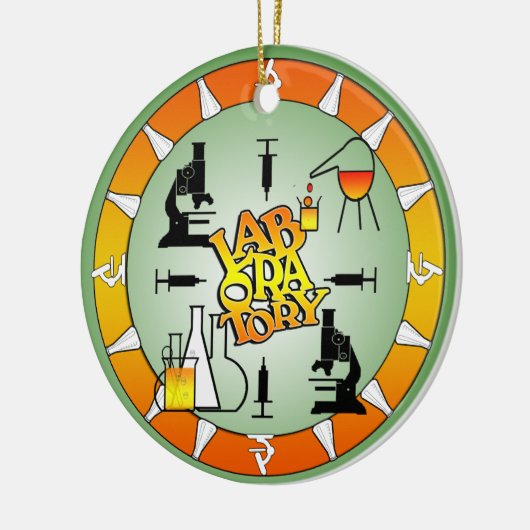 LABORATORY 4 SQUARE LOGO KERAMIKORNAMENT (Links)