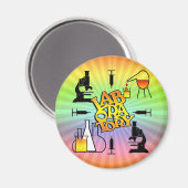 LABORATORY 4 SQUARE LOGO MAGNET (Vorderseite/Rückseite)