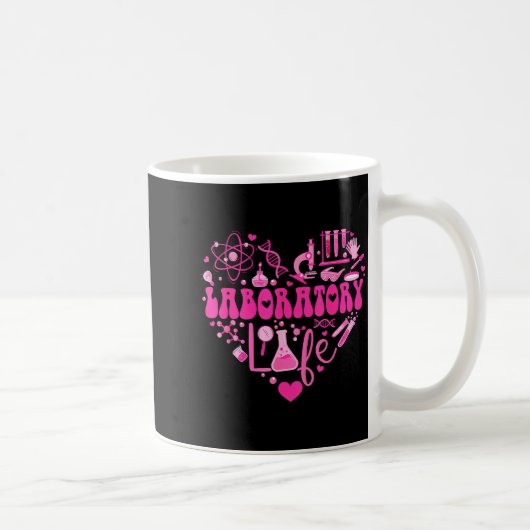 Laboratory Heart Valentine Lab Technologist Scienc Kaffeetasse (Rechts)