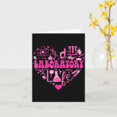 Laboratory Heart Valentine Lab Technologist Scienc Karte (Gelbe Blume)