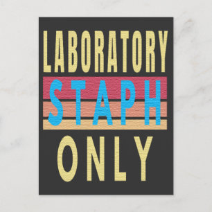 LABORATORY STAPH NUR - FUNNY STAPH INFEKTION POSTKARTE