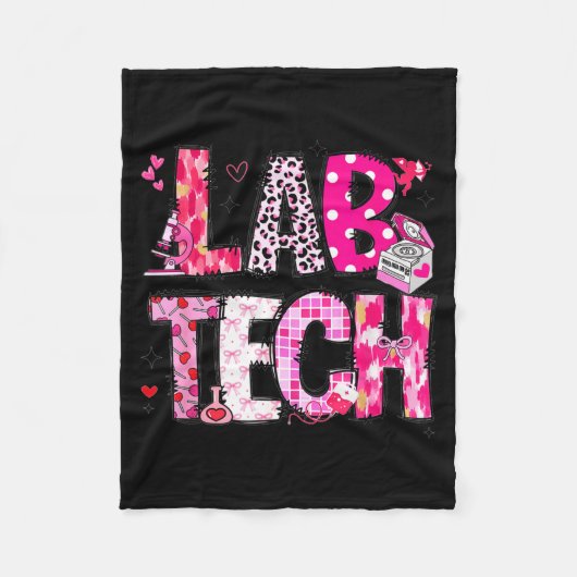 Laboratory Tech Valentines Day Medical Lab Tech La Fleecedecke (Vorderseite)