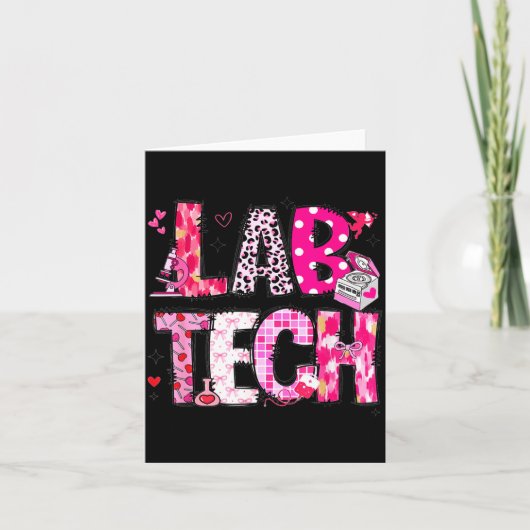 Laboratory Tech Valentines Day Medical Lab Tech La Karte (Vorderseite)