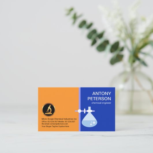 Laborbecherflasche-Ständer-Chemist Visitenkarte (Stehend Vorderseite)