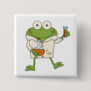 Laborfrosch Button