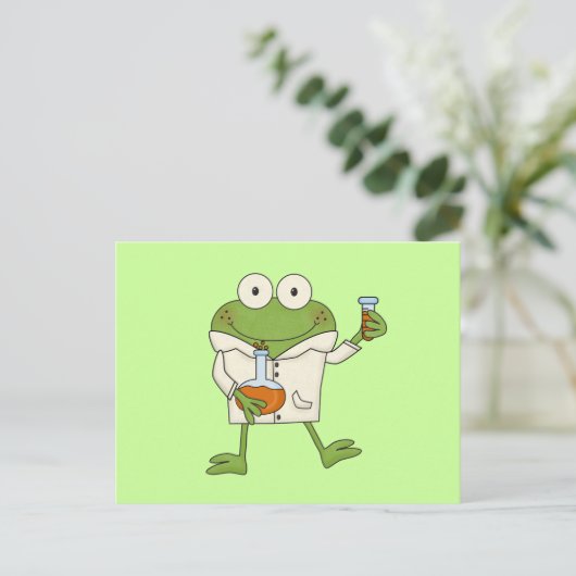 Laborfrosch Postkarte (Stehend Vorderseite)