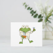 Laborfrosch Postkarte (Stehend Vorderseite)