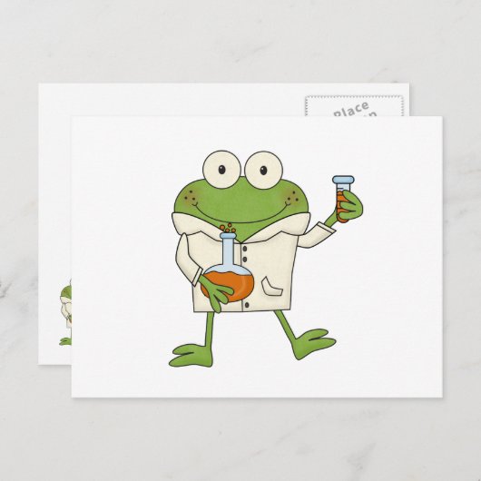 Laborfrosch Postkarte (Vorne/Hinten)