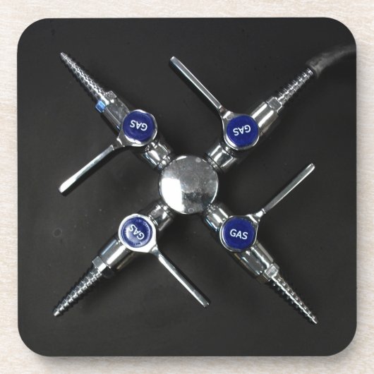 Laborgasventile auf dem Labrador Untersetzer (Vorderseite)