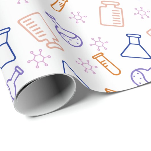 Laborgeräte Beaker Erlenmeyers Science Geschenkpapier (Rolleneckpunkt)