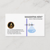 Laborgeräte Beaker Flask Border Chemist Visitenkarte (Vorderseite)