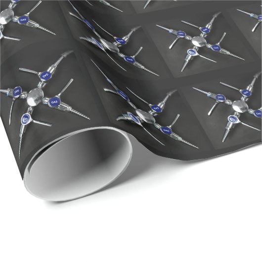 Laborgeräte, Gasventile Geschenkpapier (Rolleneckpunkt)