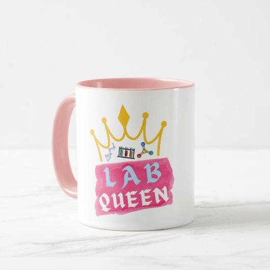 Laborkönigin - Labor Mädchen Tasse (Vorderseite Links)