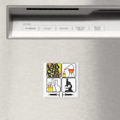 LABORLOGO 4 SQUARE - LABRADOR ICONS MAGNET (In Situ (Geschirrspüler))