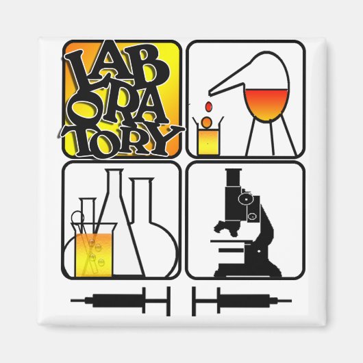 LABORLOGO 4 SQUARE - LABRADOR ICONS MAGNET (Vorne)