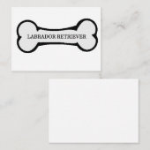 Labornname auf Knochen Mitteilungskarte (Vorne/Hinten)