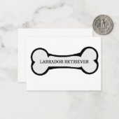 Labornname auf Knochen Mitteilungskarte (Vorderseite/Rückseite Beispiel)