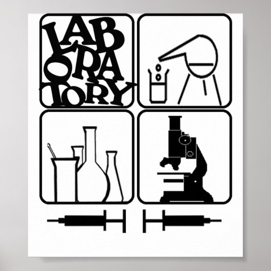 LABORPOSTER - BEAKER, SYRINGER POSTER (Vorne)