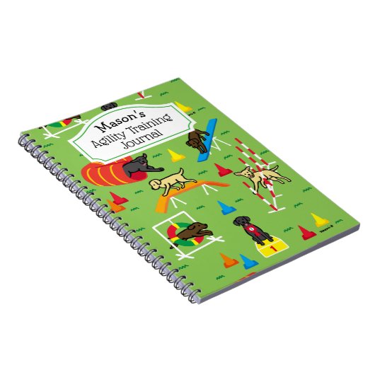 Laborrador Retriever Dog Agility Training Notizblock (Rechte Seite)