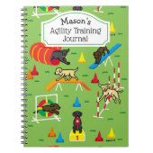 Laborrador Retriever Dog Agility Training Notizblock (Vorderseite)