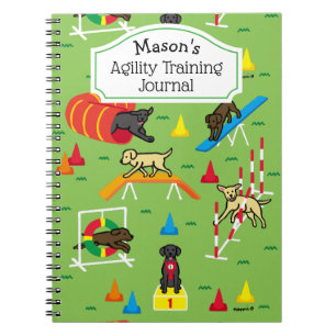 Laborrador Retriever Dog Agility Training Notizblock