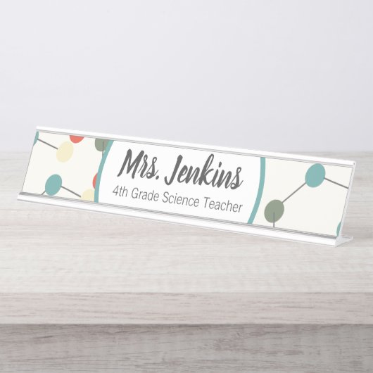 Labors für Wissenschaftslehrer Labrador Schreibtischnamensplakette (Vorderseite )