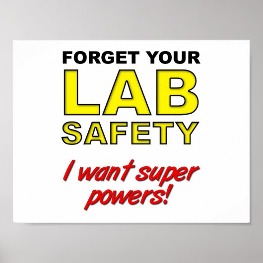 Laborsicherheits-Witzposter Poster (Vorne)