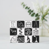 LABORSYMBOLE UND INSTRUMENTE POSTKARTE (Stehend Vorderseite)