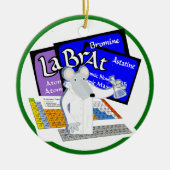 LABORTABELLE FÜR Labrador RAT WISSENSCHAFTLER Keramikornament (Vorne)