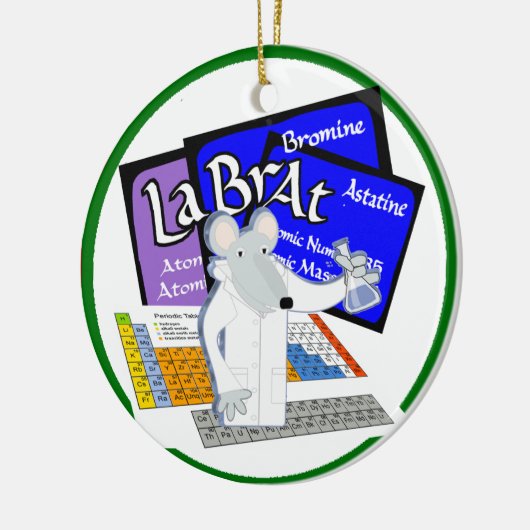 LABORTABELLE FÜR Labrador RAT WISSENSCHAFTLER Keramikornament (Links)