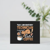 Labortechniker Cats Coffee Science Labrador Tech Postkarte (Stehend Vorderseite)