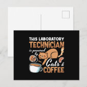 Labortechniker Cats Coffee Science Labrador Tech Postkarte (Vorne/Hinten)