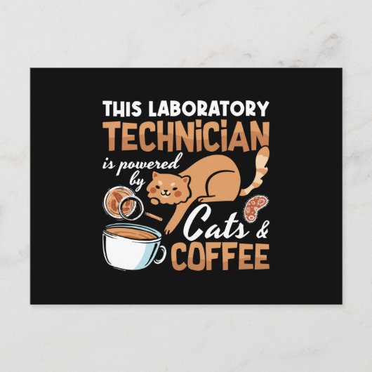 Labortechniker Cats Coffee Science Labrador Tech Postkarte (Vorderseite)