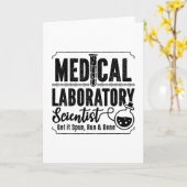 Labortechniker Medizinischer Laborwissenschaftler Karte (Gelbe Blume)