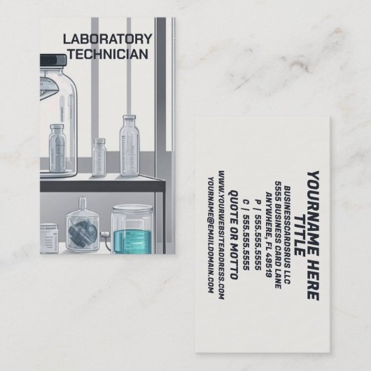 Labortechniker Visitenkarte (Vorne/Hinten)