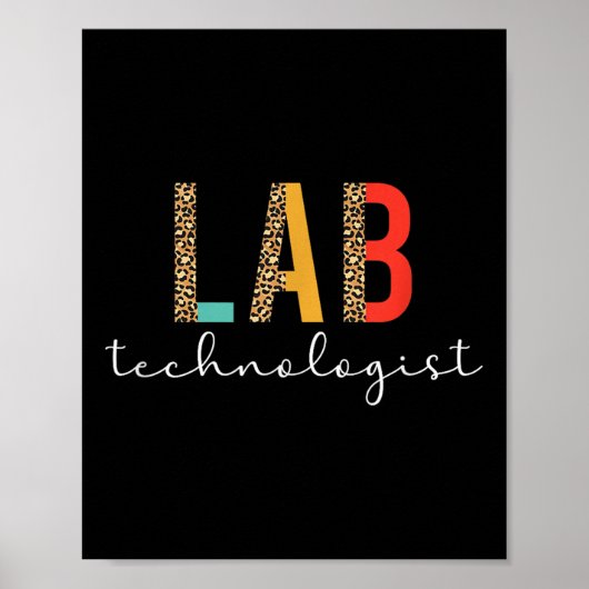 Labortechnologe Boho Leopard Labortechniker Poster (Vorne)