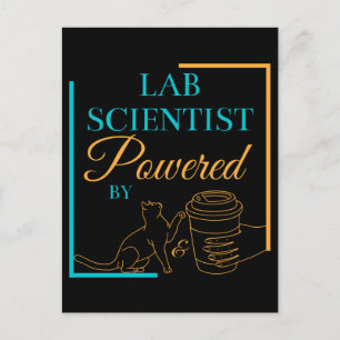 LABORWISSENSCHAFTLER ANGETRIEBEN VON KATZEN UND KA POSTKARTE